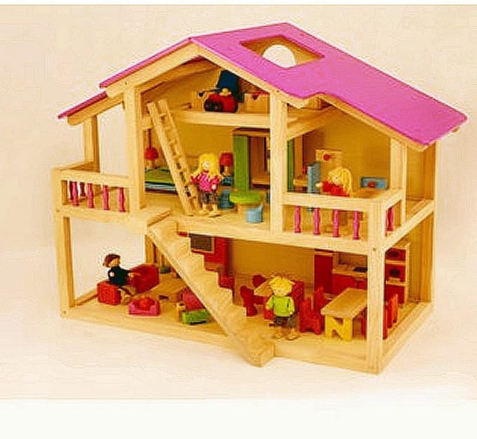 Groot poppenhuis pintoy zonder inhoud