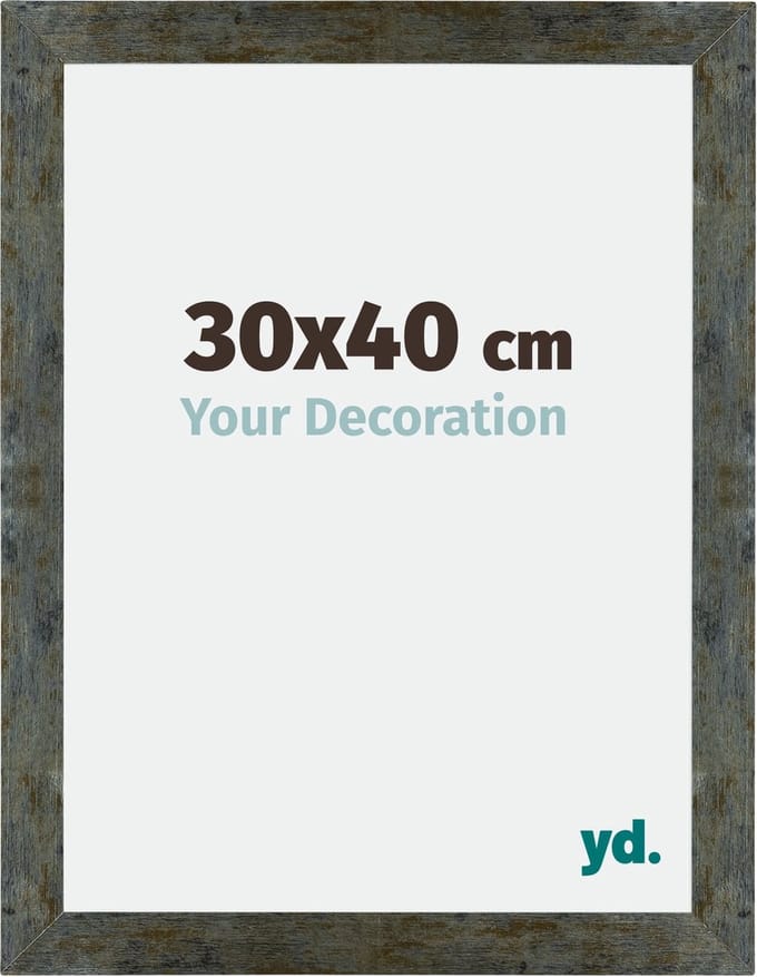 Your Decoration - Fotolijst 30x40 cm - MDF - Blauw Goud Gemeleerd - Mura
