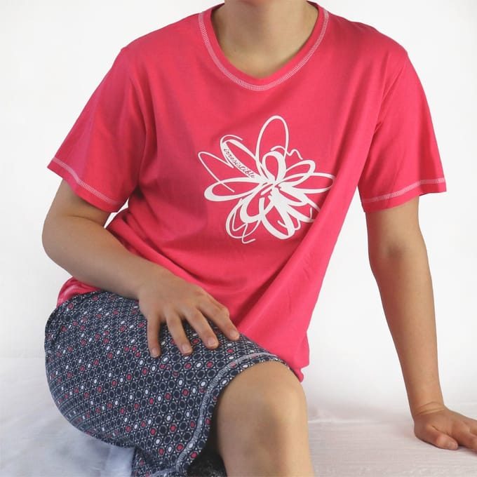 Irresistible Dames Pyjama - Korte Mouwen - Bolletjes - Rood - Maat S