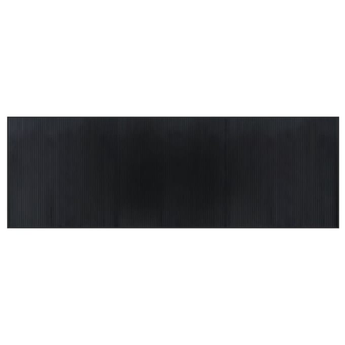 vidaXL - Vloerkleed - rechthoekig - 100x300 - cm - bamboe - zwart