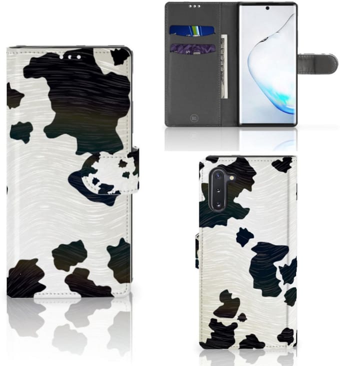 Samsung Galaxy Note 10 Telefoonhoesje met Pasjes Koeienvlekken