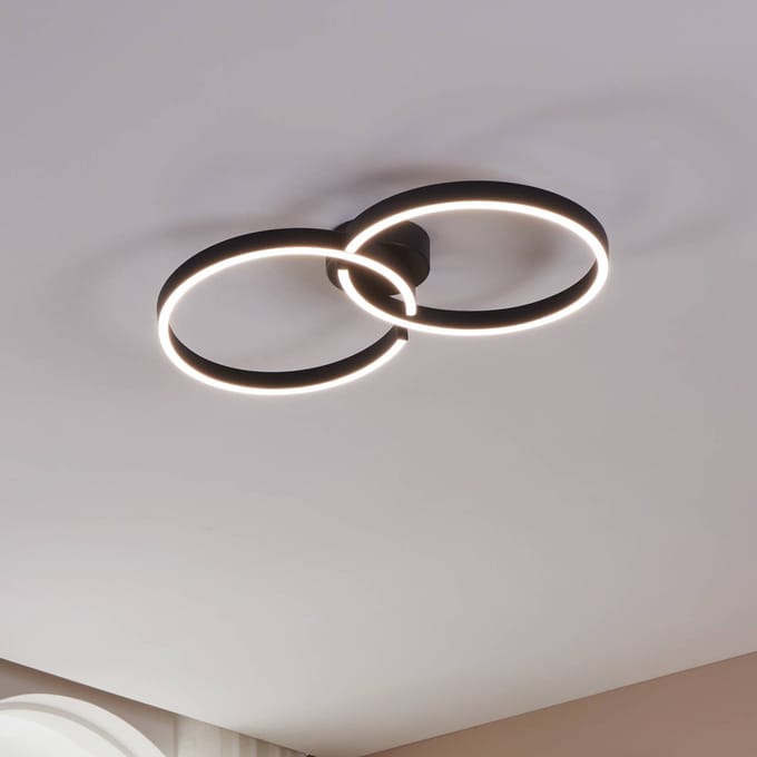 EGLO AMANDOLO ceiling lamp with remote control 2700-6500K black