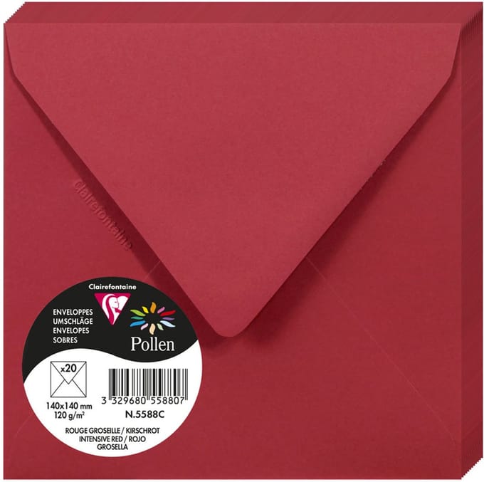 Stuifmeel van Clairefontaine enveloppe 140 mm, fuchsia