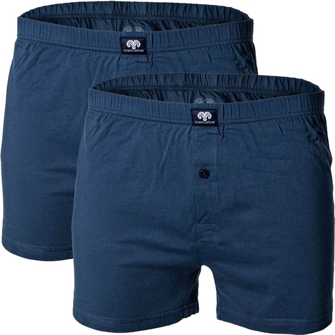 CECEBA Daytona 2-pack wijde Heren Boxershorts - Blauw