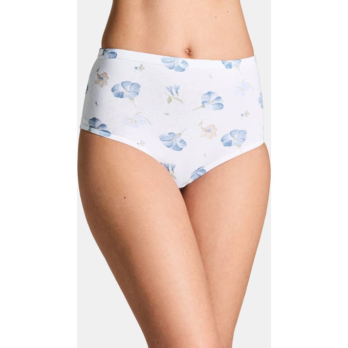 Set katoenen tailleslips - wit / blauw - Gr. 40 van Goldner Fashion