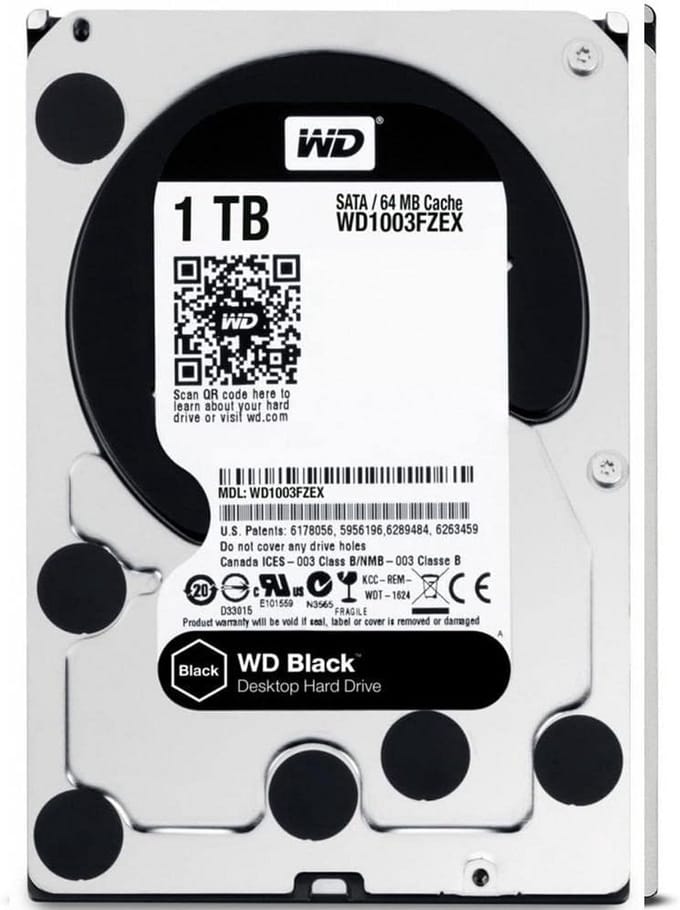 Snelle Interne Harde Schijf 1TB Desktop PC - 7200rpm SATA 6Gb/s