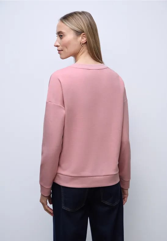 Shirt met geribd detail