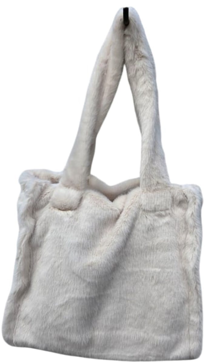 Fluffy Schoudertas - Shopper - Beige