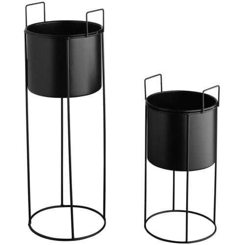 LIVARNO HOME Bloempotset met standaard (Set van 2/rond)