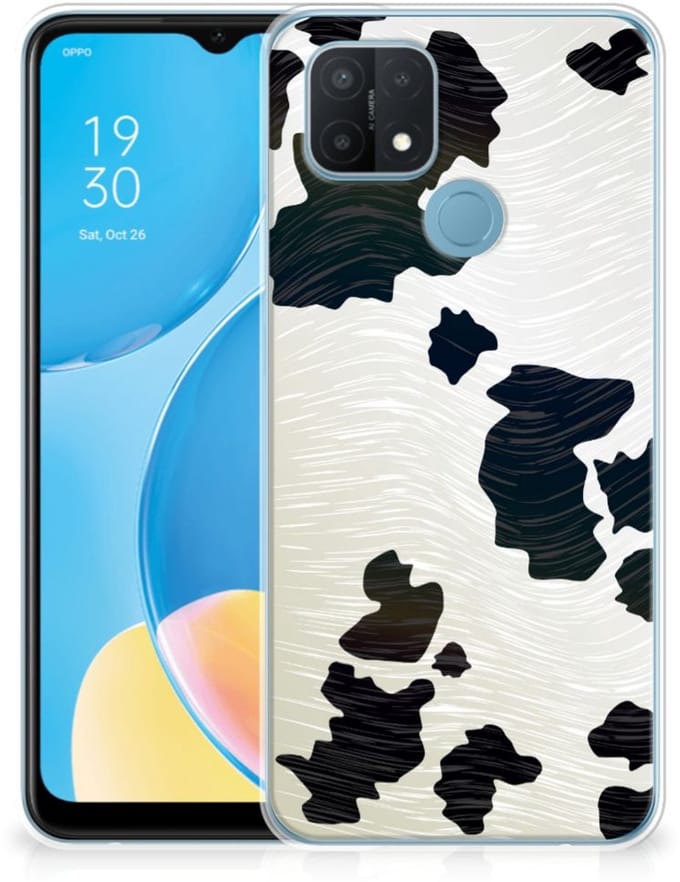 OPPO A15 TPU Hoesje Koeienvlekken