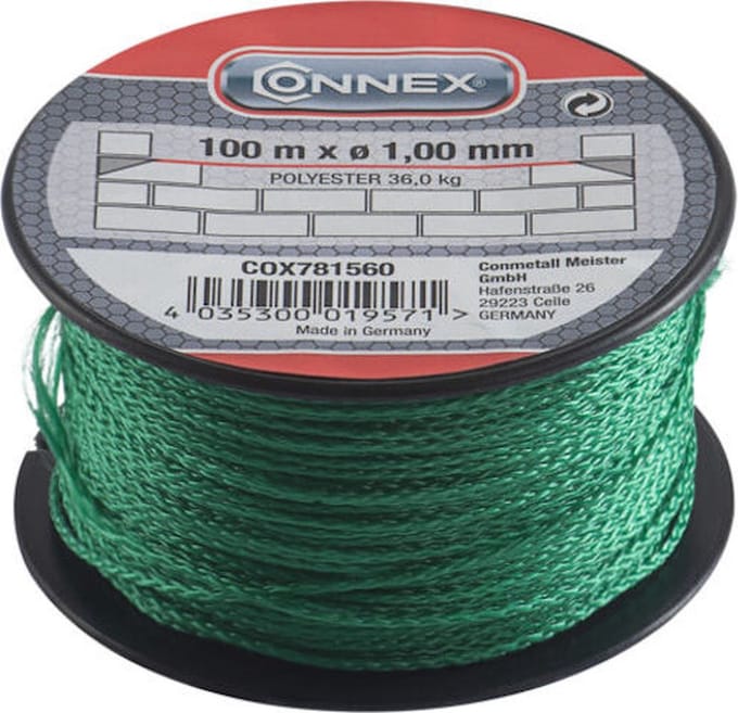 Paslijn voor Tegels 100 m x 1 mm Groen Polyester