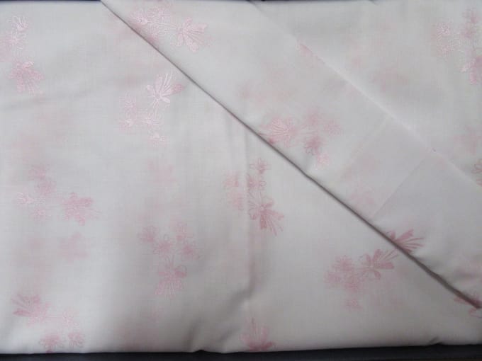 Plum plum - Dekbedovertrek wieg - Wit met rose , 80x80