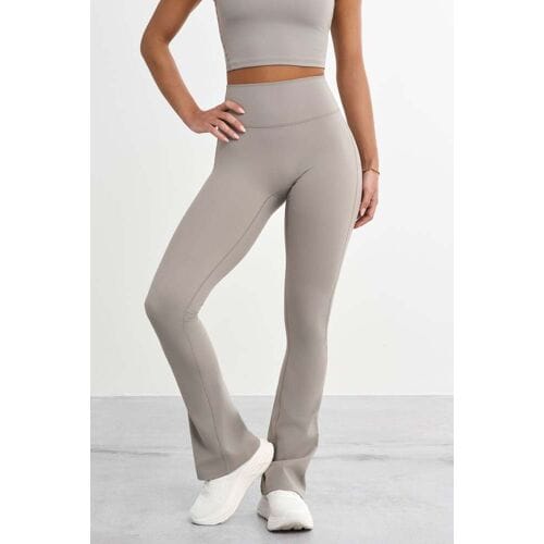 FAMME Zachte uitlopende broek Khaki S