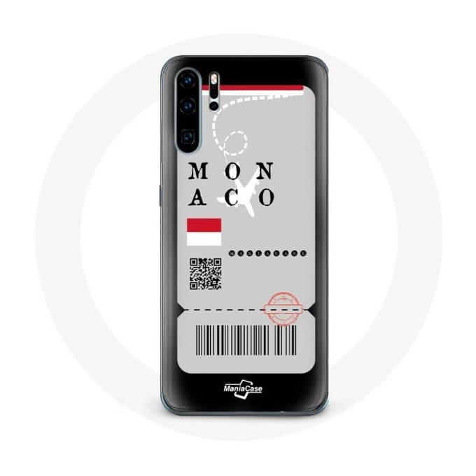 Hoesje voor Huawei P30 Vliegticket Monaco