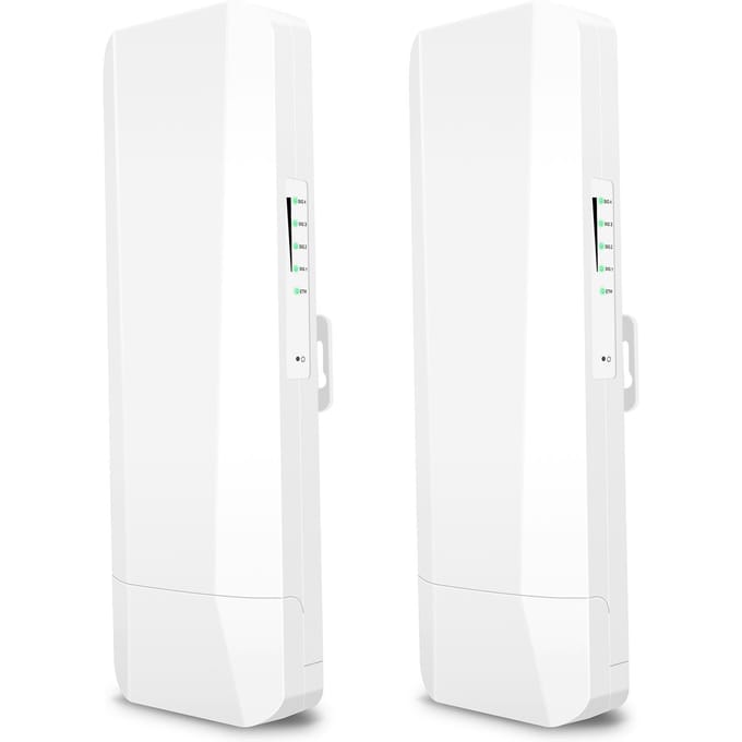 Pont sans fil pour caméras de surveillance et de sécurité extérieures 5,8 GHz, sans câblage, pour ascenseur one pair EU PLUG blanc