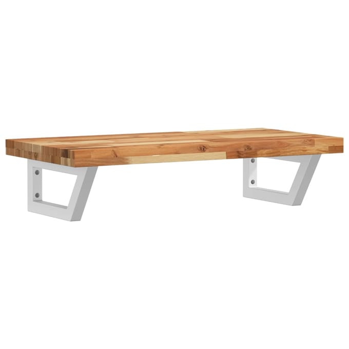 vidaXL - Badkamer - wandschap - staal - en - massief - acaciahout