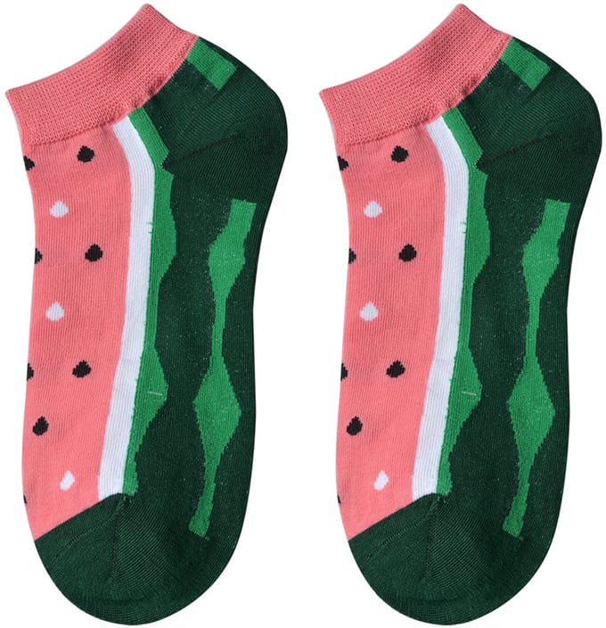 Clayre & Eef Grappige Sokken one size Roze Polyester Watermeloen