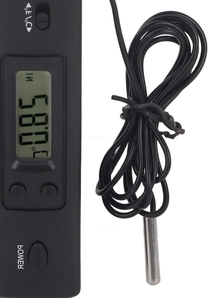 Digitale LCD Temperatuurmeter voor Koelkast en Vriezer - Binnen en Buiten Gebruik met Sensor Probe