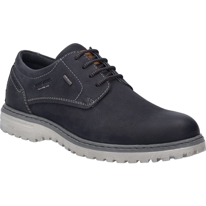 Josef Seibel - ERROLL 50 - Vrije tijdsschoenenHeren veterschoenHeren sneakersCasual - Kleur: Blauw - Maat: 44