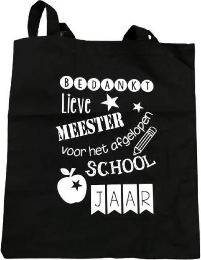 Tas cadeau bedankt meester zwart