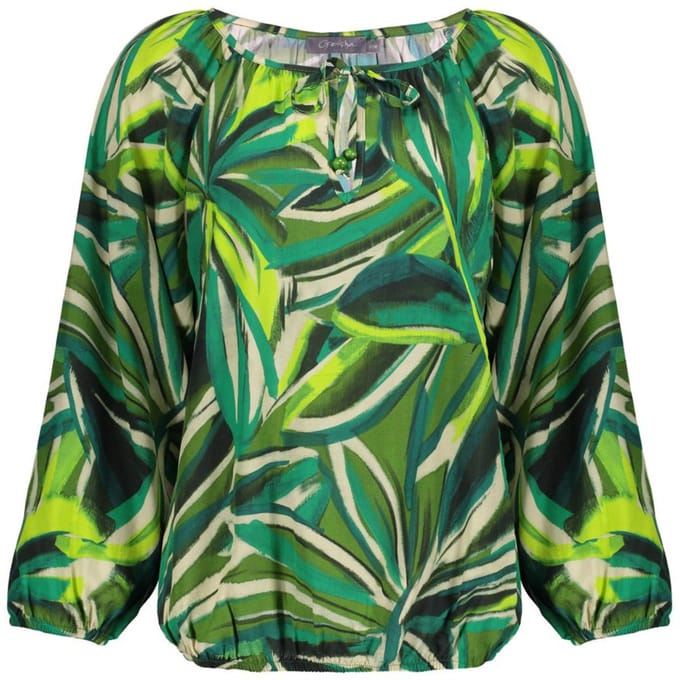 Geisha Top Ecru/green Taglia: S | Maglie a manica lunga Outlet | Donna | Marrone