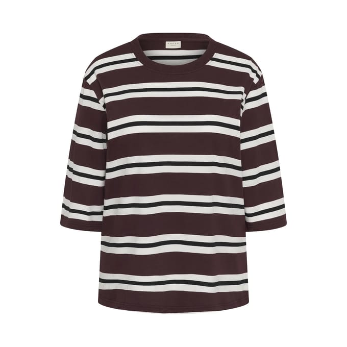 Dames-T-shirt met 3/4 mouwen KAFFE Curve KCWinni