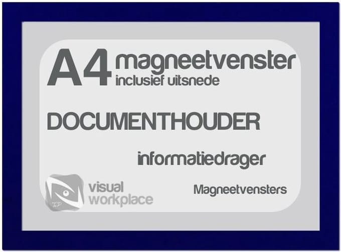 Magneetvensters A4 (incl. uitsnede) - Blauw
