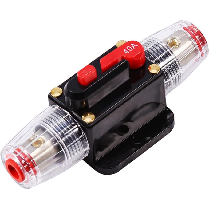 1 stuks 12V DC 40A Stroomonderbreker Reset Zekering Resetbaar Handig Eenvoudig Gebruik voor Auto black