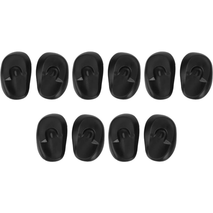 Lot de 10 protège-oreilles en silicone durable et léger pour la maison black