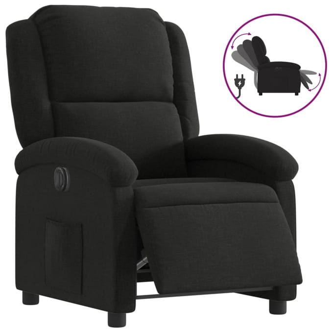 vidaXL - Fauteuil - verstelbaar - elektrisch - stof - zwart