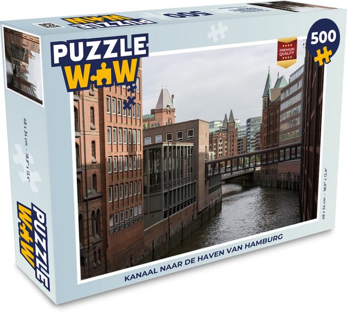Puzzel Rivier - Hamburg - Stad - Legpuzzel - Puzzel 500 stukjes