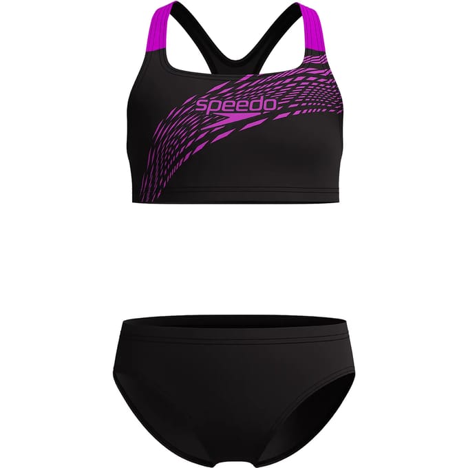 2-delig zwempak voor meisjes Speedo Medley Logo Racerback