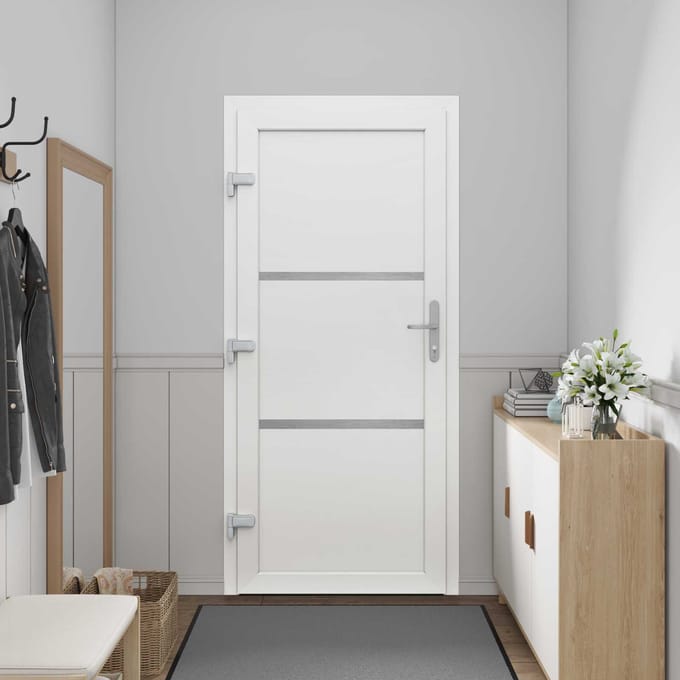 vidaXL Voordeur Wit 98 x 208 cm PVC