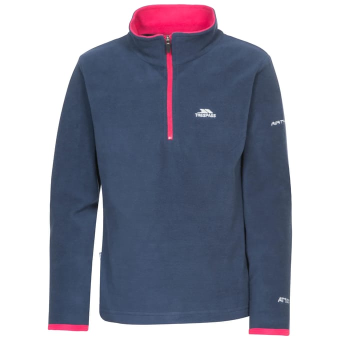 Trespass kinderfleecejas/fleecepullover Sybil-Girls Microfleece At100 Navy/Berry