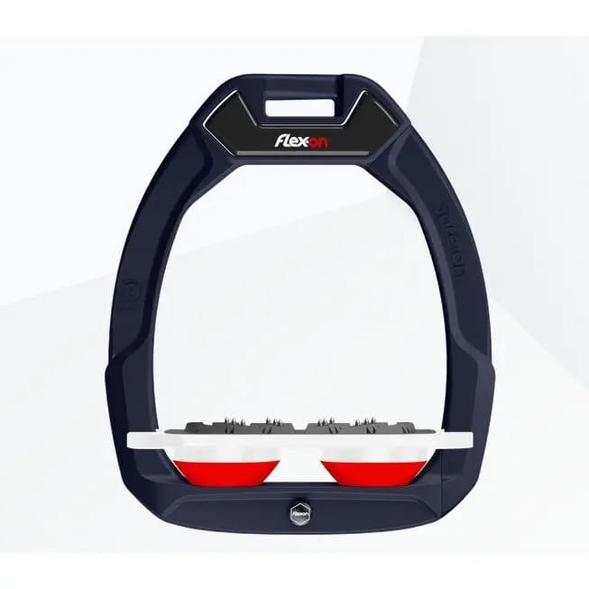 Veiligheidsbokken paardrijden Plat Ultra Grip Marine/Wit/Rood Flex-On Safe-On