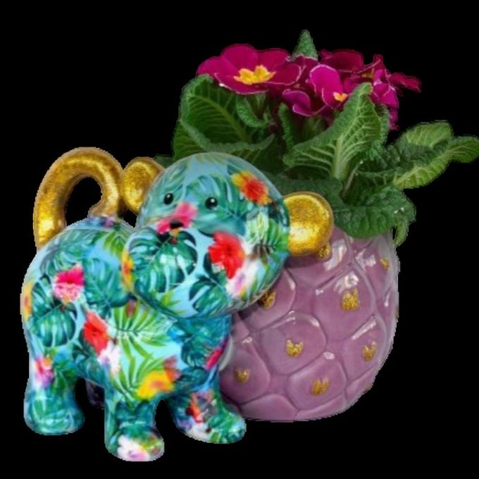 Pomme Pidou - Bloempot / vaas - Aap Bubbles - Small - 002 - ( keramiek)