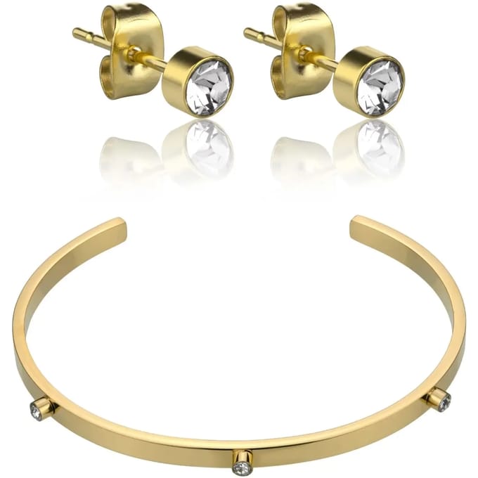 Rvs armband en oorbellen Marc Lauder Bomba