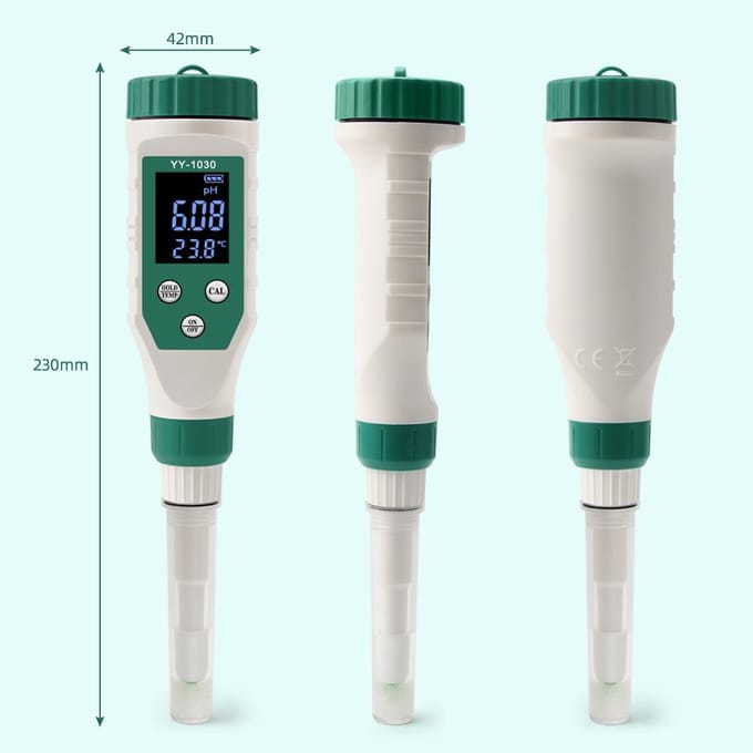 Digitale voedsel 0,00-14,00 PH-meter Hoge nauwkeurigheidssensoren Intelligente temperatuur-zuurgraadtester BT veelkleurig