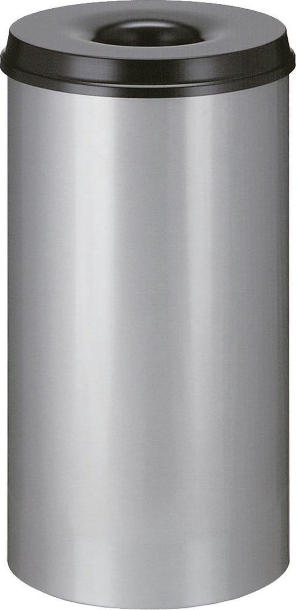 V-part Vlamdovende prullenbak 50L grijs / zwart