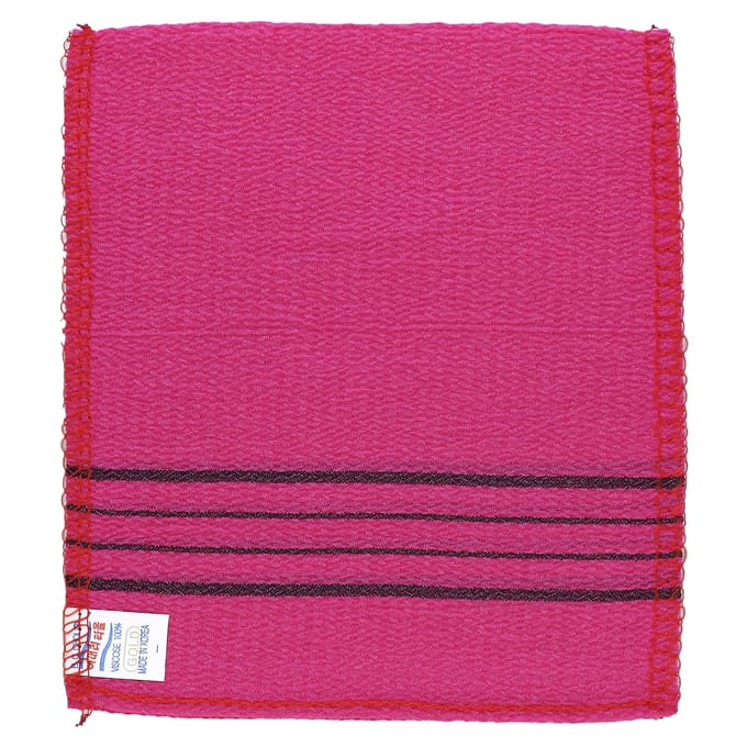 Goldsangsa, gant de toilette exfoliant, rouge, 4 paquets pink