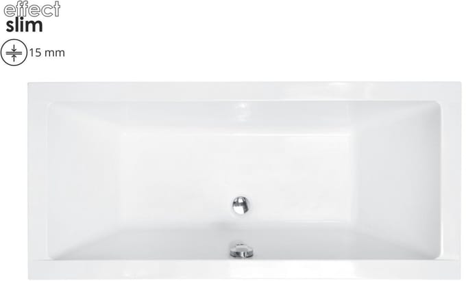 Badland QUADRO SLIM ligbad 170 x 75 cm wit