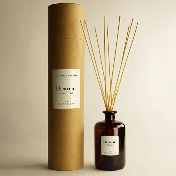 L'Olphactory, Lotus Blanc Céleste, Bâtonnets Parfumés, Diffuseur d'Arôme par Capillarité, 500 ml