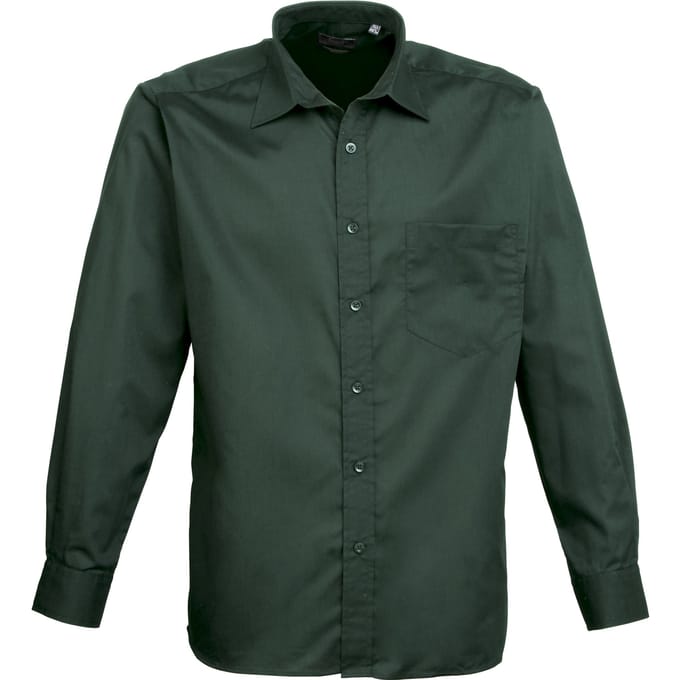Premier Heren Premier Poplin Formeel Overhemd Met Lange Mouwen (Fles)