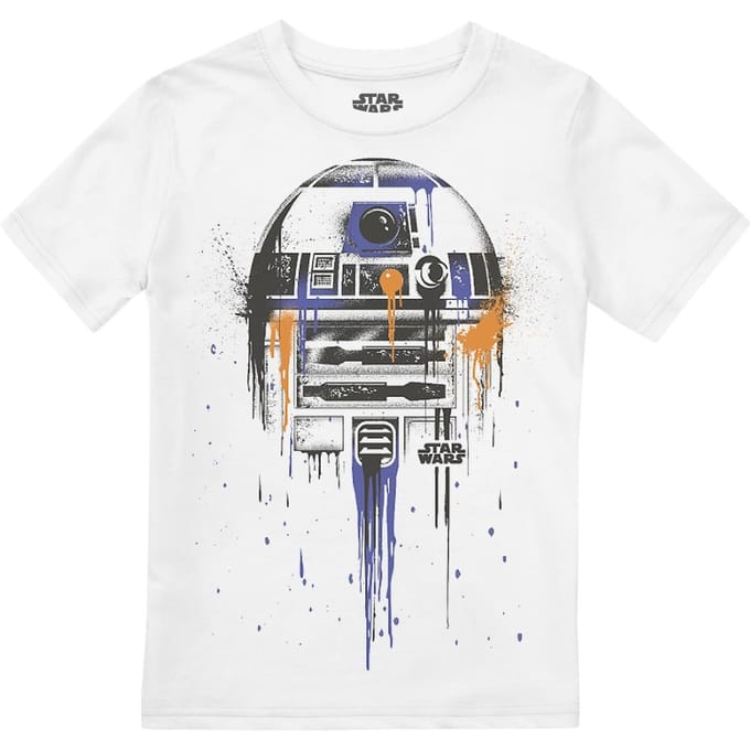Star Wars Kinderen/Kinderen R2-D2 Druppels T-shirt (Wit)
