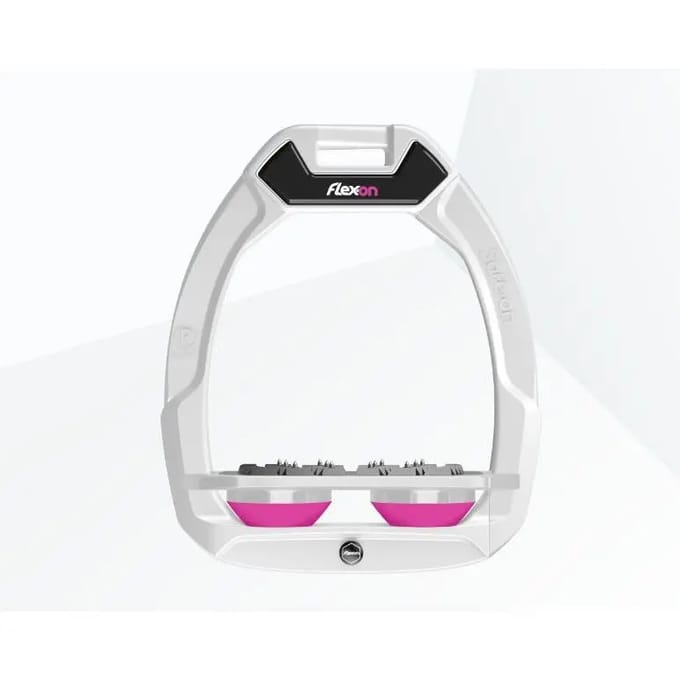 Veiligheidsstijgbeugels Plat Ultra Grip Wit/Grijs/Roze Flex-On Safe-On