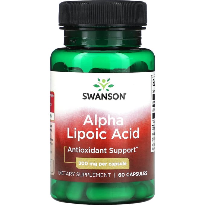 Alfa-liponzuur, 300 mg, 60 capsules