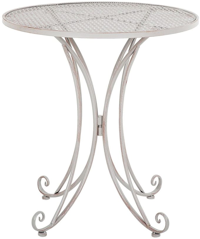 CILENTO - Tuintafel - Lichtgrijs - 71 x 71 cm - Metaal