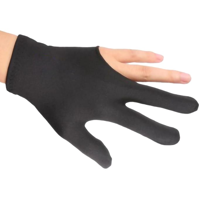 Gants de billard élastiques à 3 doigts pour queue de billard, pour hommes et femmes, accessoires de billard beige