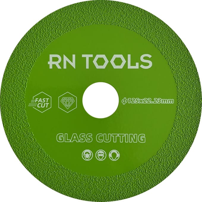 RNtools Glas Slijpschijf - 125 x 22,23 mm - glas, keramiek & tegels