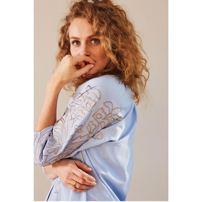 DIDI Dames Blouse Lulu embro Placid blue maat 48